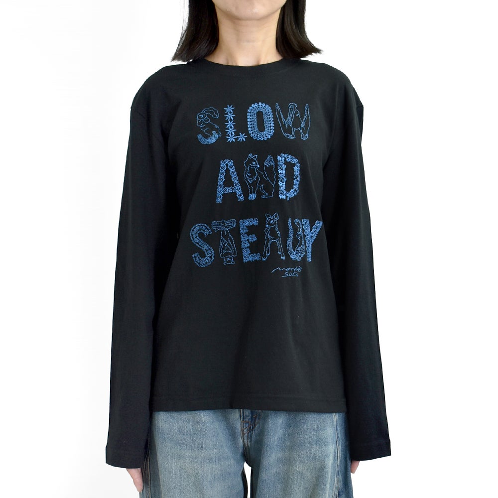 マーブルシュッド (marble SUD) EMB SLOW L/S Tシャツ 刺繍 長袖T