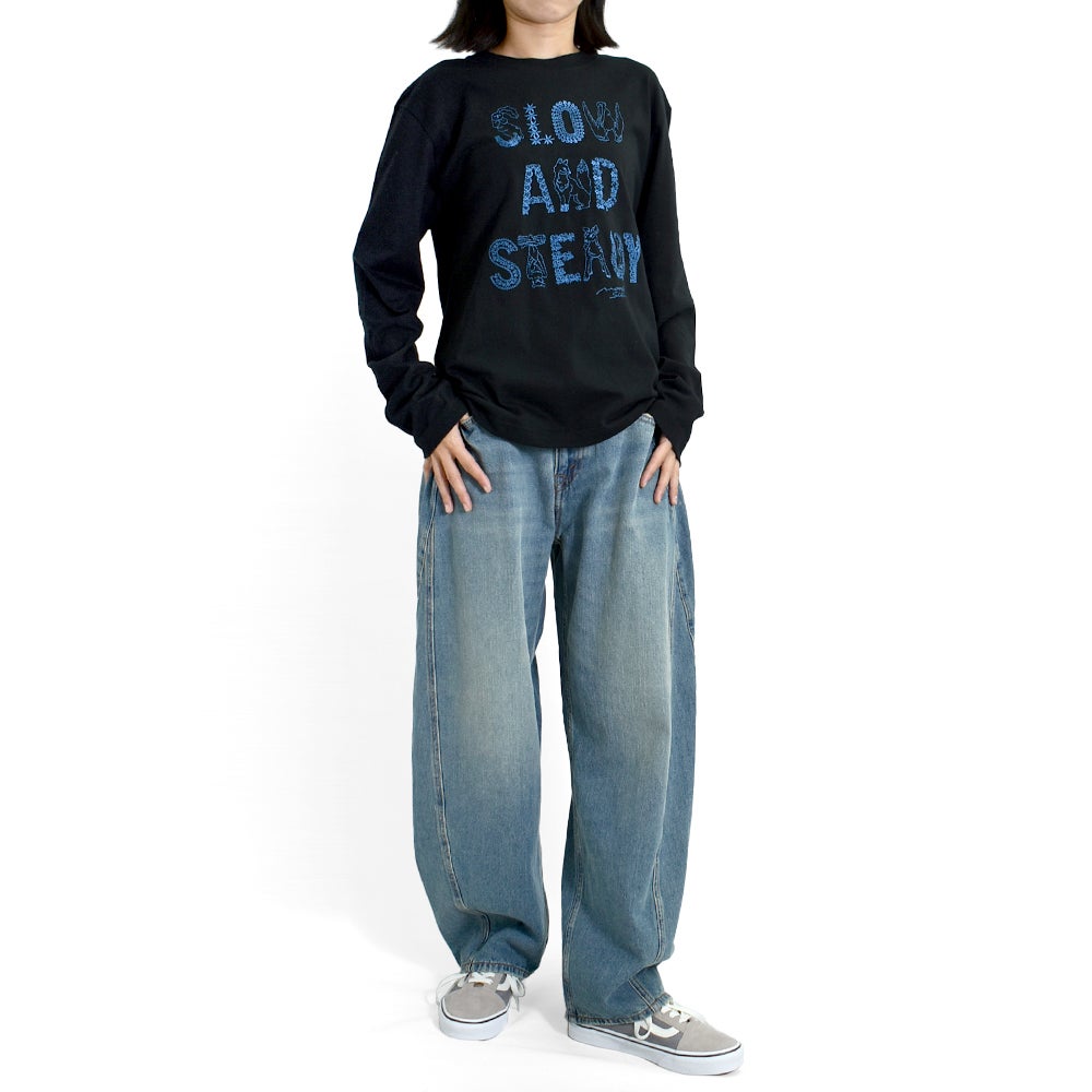 マーブルシュッド (marble SUD) EMB SLOW L/S Tシャツ 刺繍 長袖Tシャツ 01GF020192