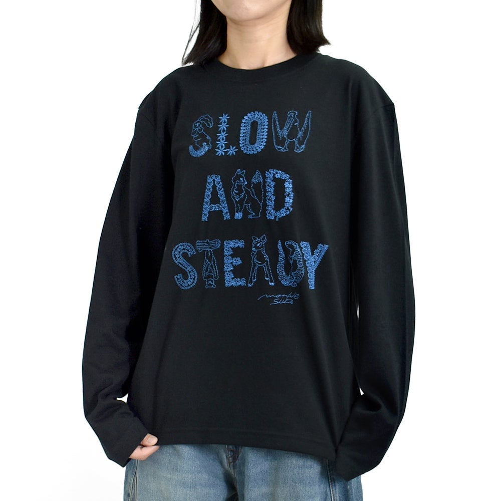 マーブルシュッド (marble SUD) EMB SLOW L/S Tシャツ 刺繍 長袖Tシャツ 01GF020192