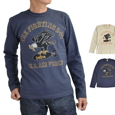 トイズマッコイ (TOYS McCOY)  MILITARY LONG SLEEVE TEE U.S.AIR FORCE -THE FIGHTNG 345- カットソー ロンT 長袖Tシャツ TMC2644