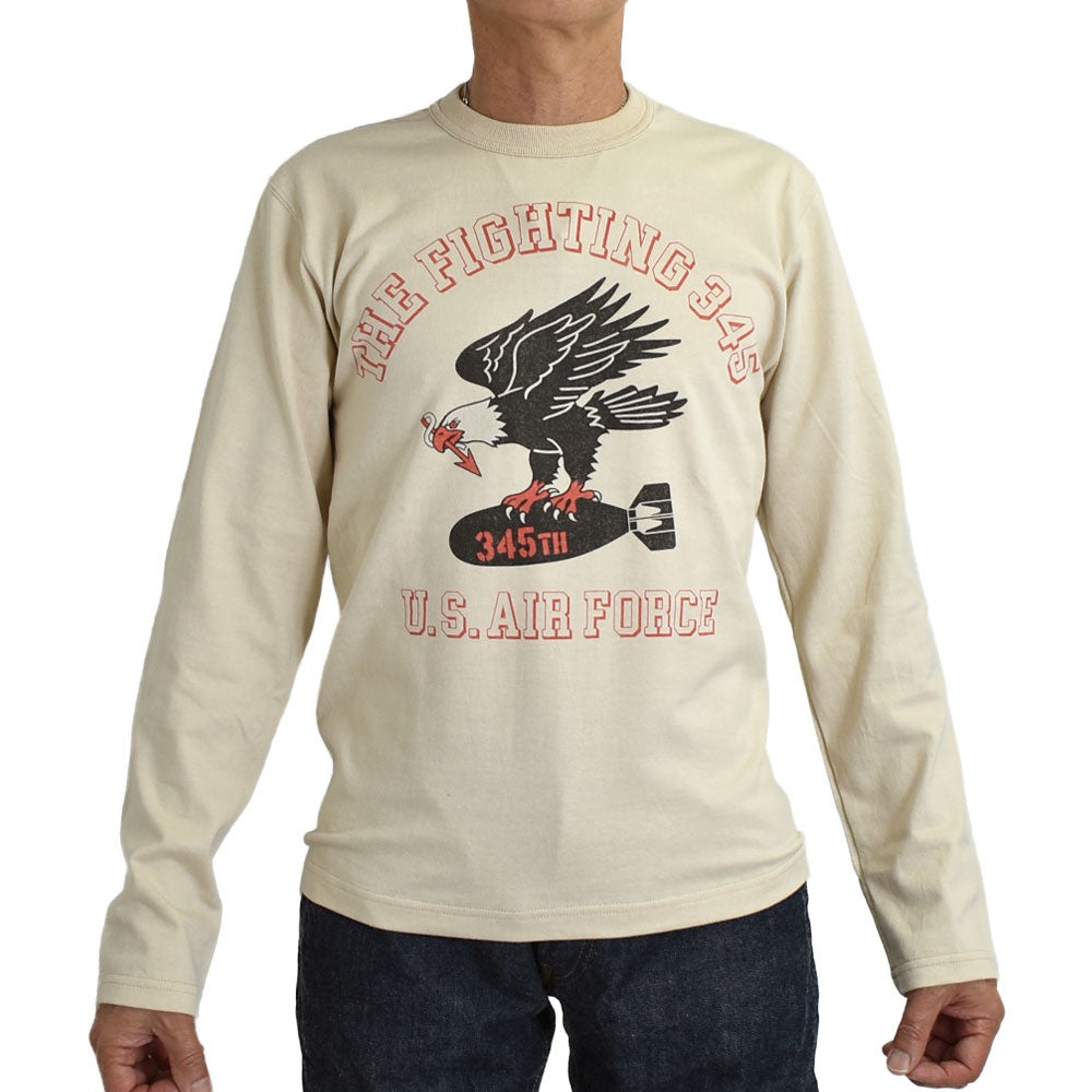 トイズマッコイ (TOYS McCOY)  MILITARY LONG SLEEVE TEE U.S.AIR FORCE -THE FIGHTNG 345- カットソー ロンT 長袖Tシャツ TMC2644