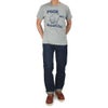 ウエアハウス (WAREHOUSE) Lot 4064 PIGS ARE BEAUTIFUL 半袖プリントTシャツ 杢グレー