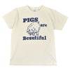 ウエアハウス (WAREHOUSE) Lot 4064 PIGS ARE BEAUTIFUL 半袖プリントTシャツ クリーム
