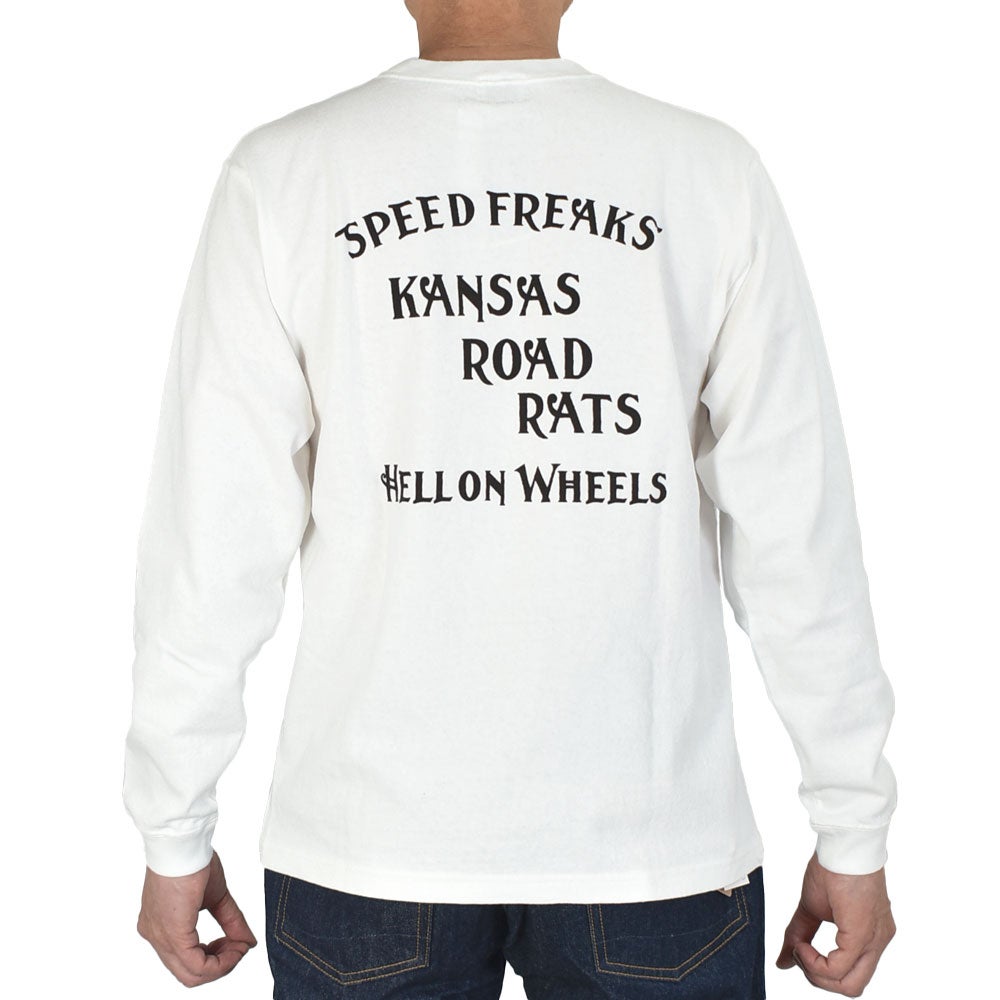 フェローズ (PHERROW'S) 26W-PLT4 長袖プリントTシャツ ロゴTシャツ