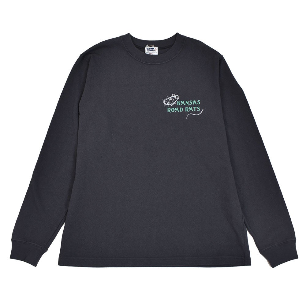 フェローズ (PHERROW'S) 26W-PLT4 長袖プリントTシャツ ロゴTシャツ 005.CHARCOAL