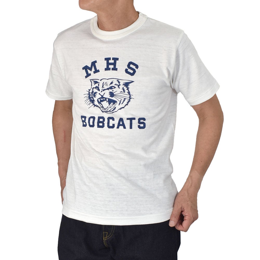 ウエアハウス (WAREHOUSE) Lot 4601 MHS 半袖プリントTシャツ オフ