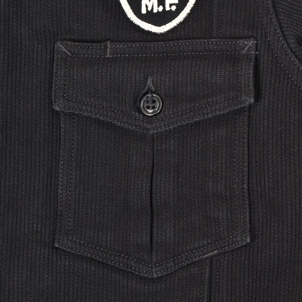 フリーホイーラーズ (FREEWHEELERS) -STONE COLD- BLACK ROGUE Vintage Style Yarn-Dyed Pique モーターサイクルジャケット カスタム ワークジャケット アウター 2621011