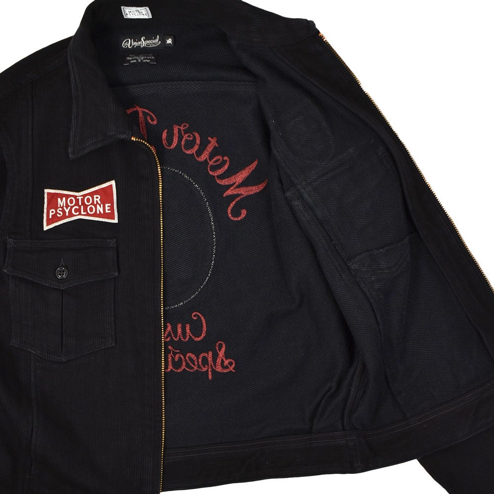 フリーホイーラーズ (FREEWHEELERS) -STONE COLD- BLACK ROGUE Vintage Style Yarn-Dyed Pique モーターサイクルジャケット カスタム ワークジャケット アウター 2621011
