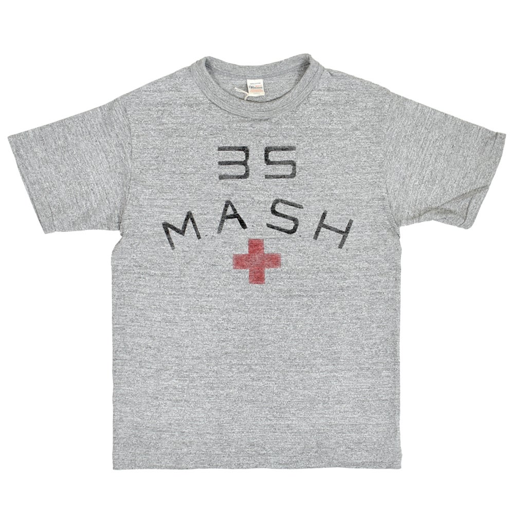 ウエアハウス (WAREHOUSE) Lot 4601 M.A.S.H. 半袖プリントTシャツ 杢グレー