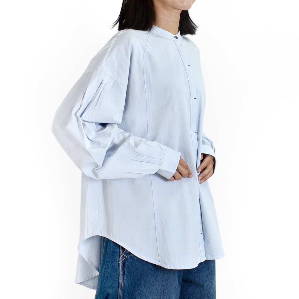 ケレン (KELEN) -PARDY- BACK TUCK DESIGN BLOUSE バックタック デザインブラウス ノーカラーシャツ LKL26FBL2322