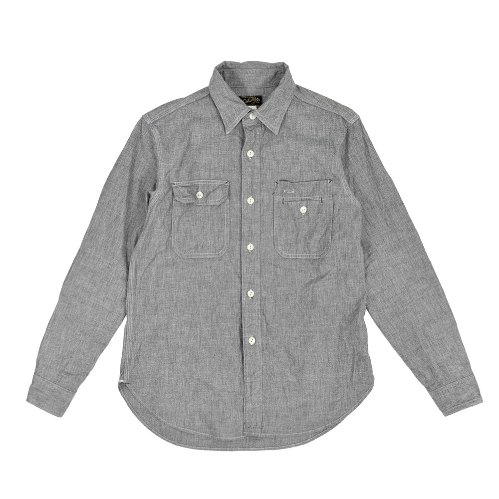 コリンボ (COLIMBO) Butte Work Shirt -Heather Chambray- 長袖ワークシャツ ZB-0308 01.WHITE