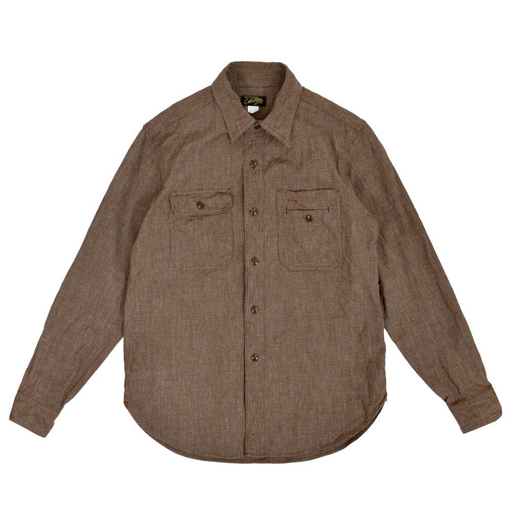 コリンボ (COLIMBO) Butte Work Shirt -Heather Chambray- 長袖ワークシャツ ZB-0308 02.BROWN