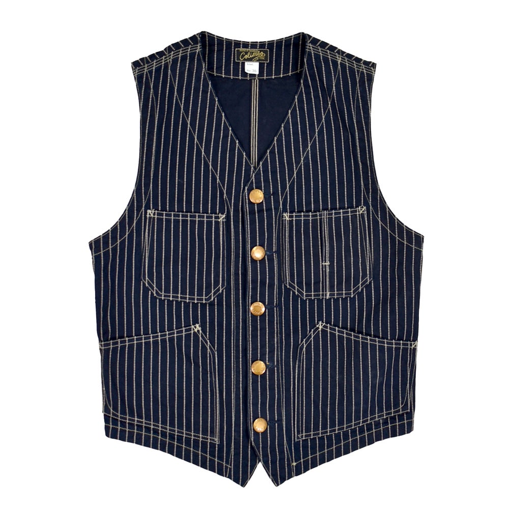 コリンボ (COLIMBO) Switchyard Vest -Wabash Stripe- ウォバッシュワークベスト ZB-0120 01.Wabash Stripe