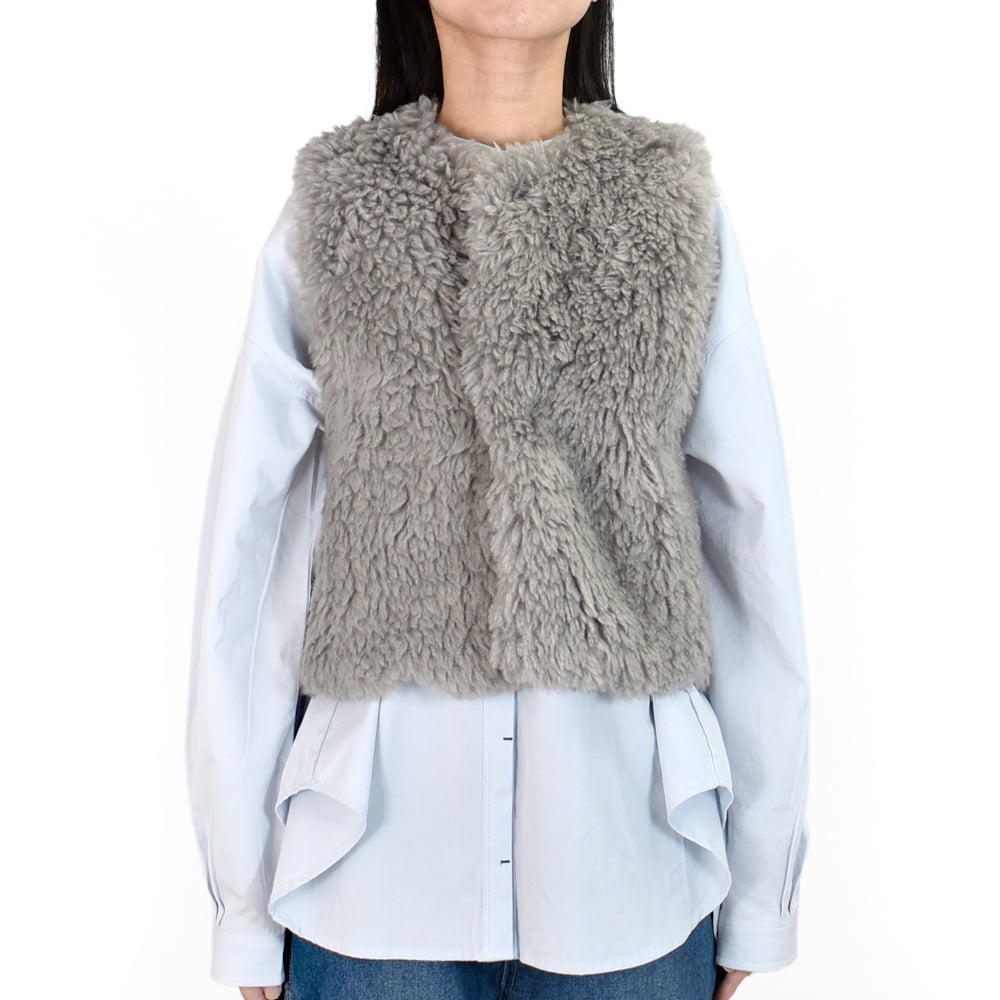 ル グラジック (LE GLAZIK) GILET エコファー ジレ ボアベスト ショート丈 LG-B0423FPT