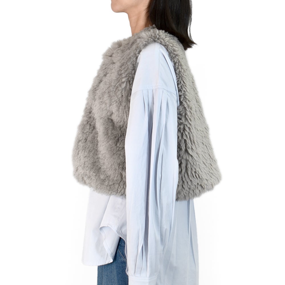 ル グラジック (LE GLAZIK) GILET エコファー ジレ ボアベスト ショート丈 LG-B0423FPT