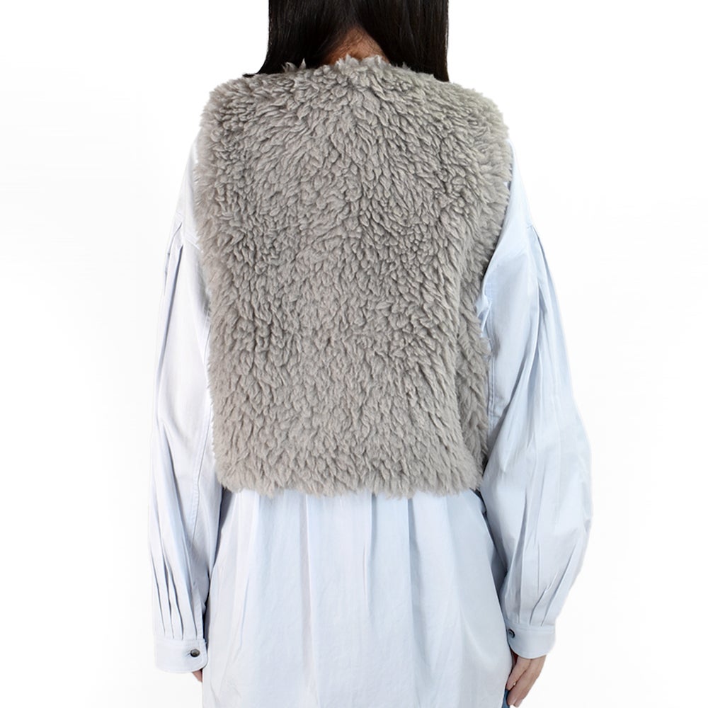 ル グラジック (LE GLAZIK) GILET エコファー ジレ ボアベスト ショート丈 LG-B0423FPT