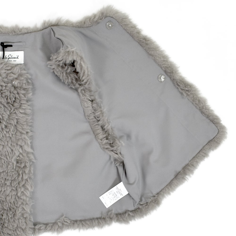 ル グラジック (LE GLAZIK) GILET エコファー ジレ ボアベスト ショート丈 LG-B0423FPT