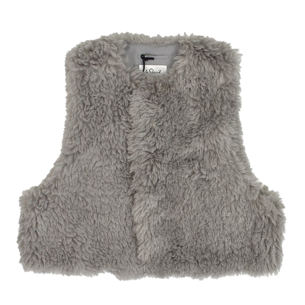 ル グラジック (LE GLAZIK) GILET エコファー ジレ ボアベスト ショート丈 LG-B0423FPT LT.GREY