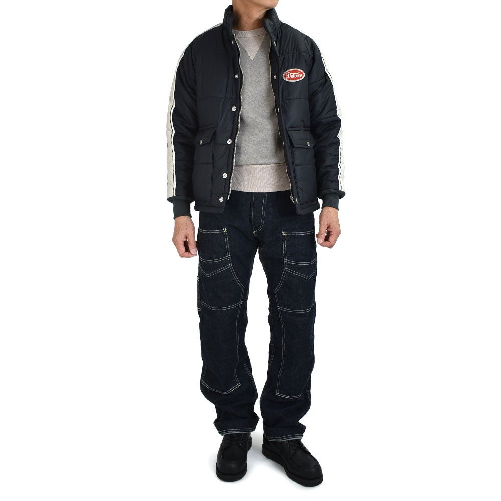 デラックスウエア (DELUXEWARE) 60s RACE JACKET レーシングジャケット ラグランスリーブ 中綿ナイロンジャケット D-28A BLK