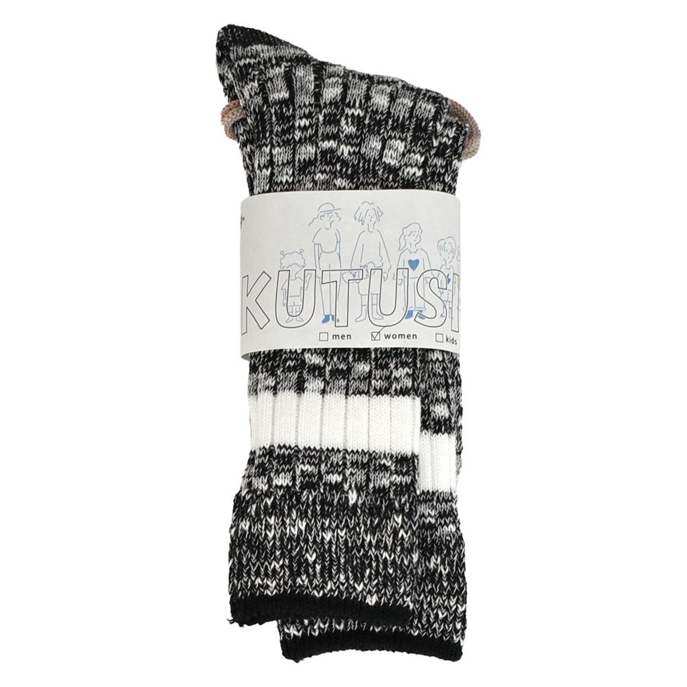 スロース (slaːθ) ease mens womens socks ソックス 靴下 レディース メンズ SLL011 BK×WH
