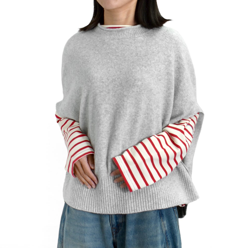 マオメイド (MAOMADE) 再登場!!! ゆったり着れる サイドボタン ベスト ニット 無地 641135