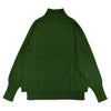 マオメイド (MAOMADE) 再登場!!! いつもの異ゲージリブ ハイネックプルオーバー セーター 無地 ハイネック ニット 641108 35.グリーン