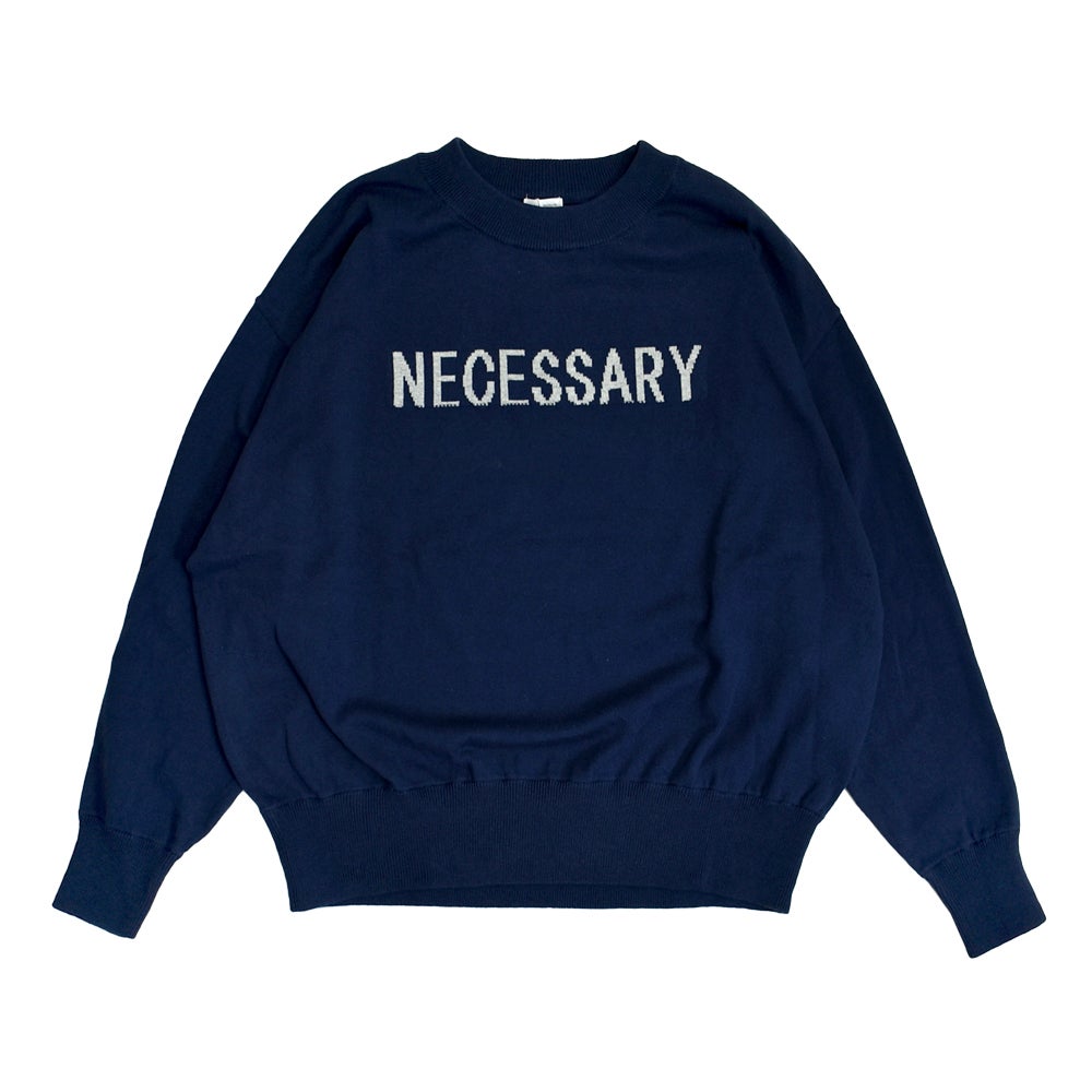 ブリスバンチ (Bliss bunch) ジャガードロゴPO 長袖コットンニット プルオーバー P768-272 4-4.NAVY