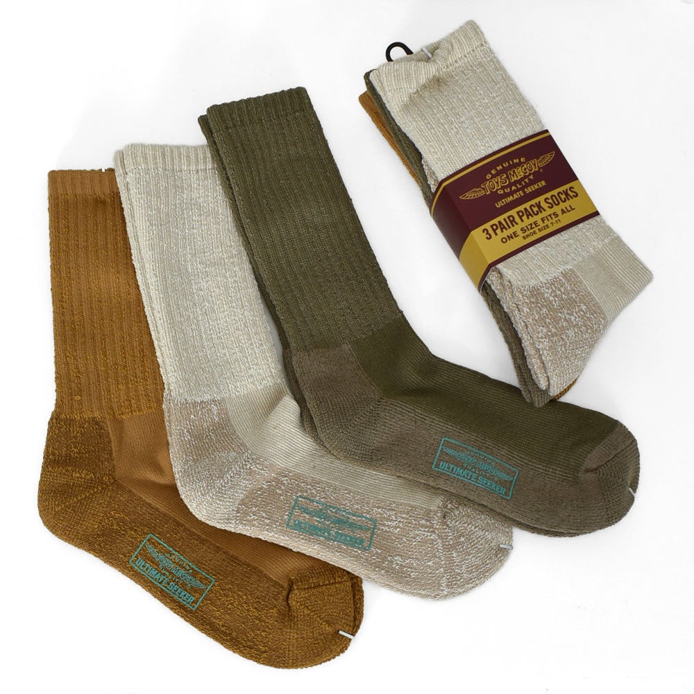トイズマッコイ (TOYS McCOY) 3-PACK BOOTS SOCKS ブーツソックス 3足セット 靴下 TMA2618