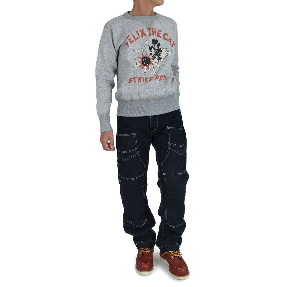 トイズマッコイ (TOYS McCOY) HEAVYWEIGHT SWEAT SHIRT FELIX THE CAT -STRIKE AGAIN- プリントスウェットシャツ 長袖トレーナー TMC2643 ASH