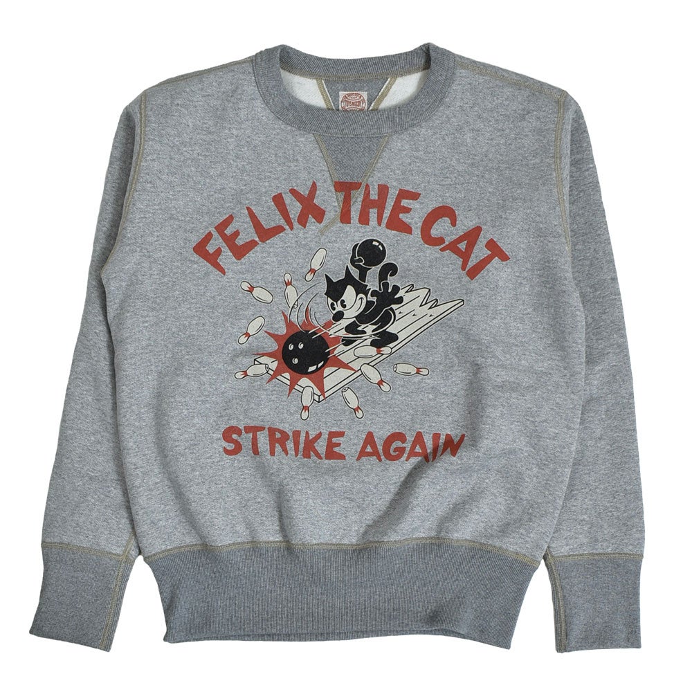 トイズマッコイ (TOYS McCOY) HEAVYWEIGHT SWEAT SHIRT FELIX THE CAT -STRIKE AGAIN- プリントスウェットシャツ 長袖トレーナー TMC2643 ASH
