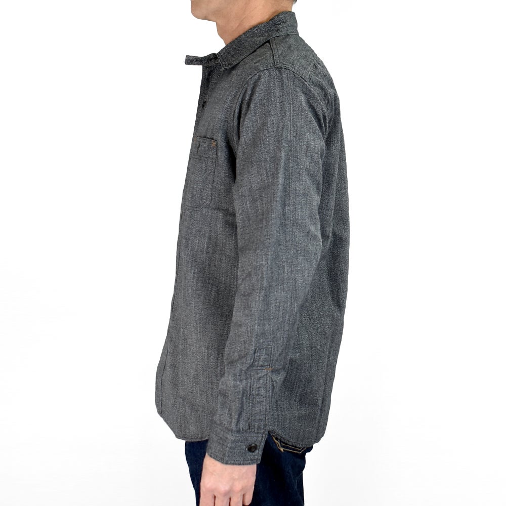 フリーホイーラーズ (FREEWHEELERS) -NEAL- SHIRT 1926 STYLE WORK CLOTHING Vintage Style Grained Chambray BLACK PEPPER CHAMBRAY ニールシャツ 長袖ワークシャツ シャンブレーシャツ 2613103