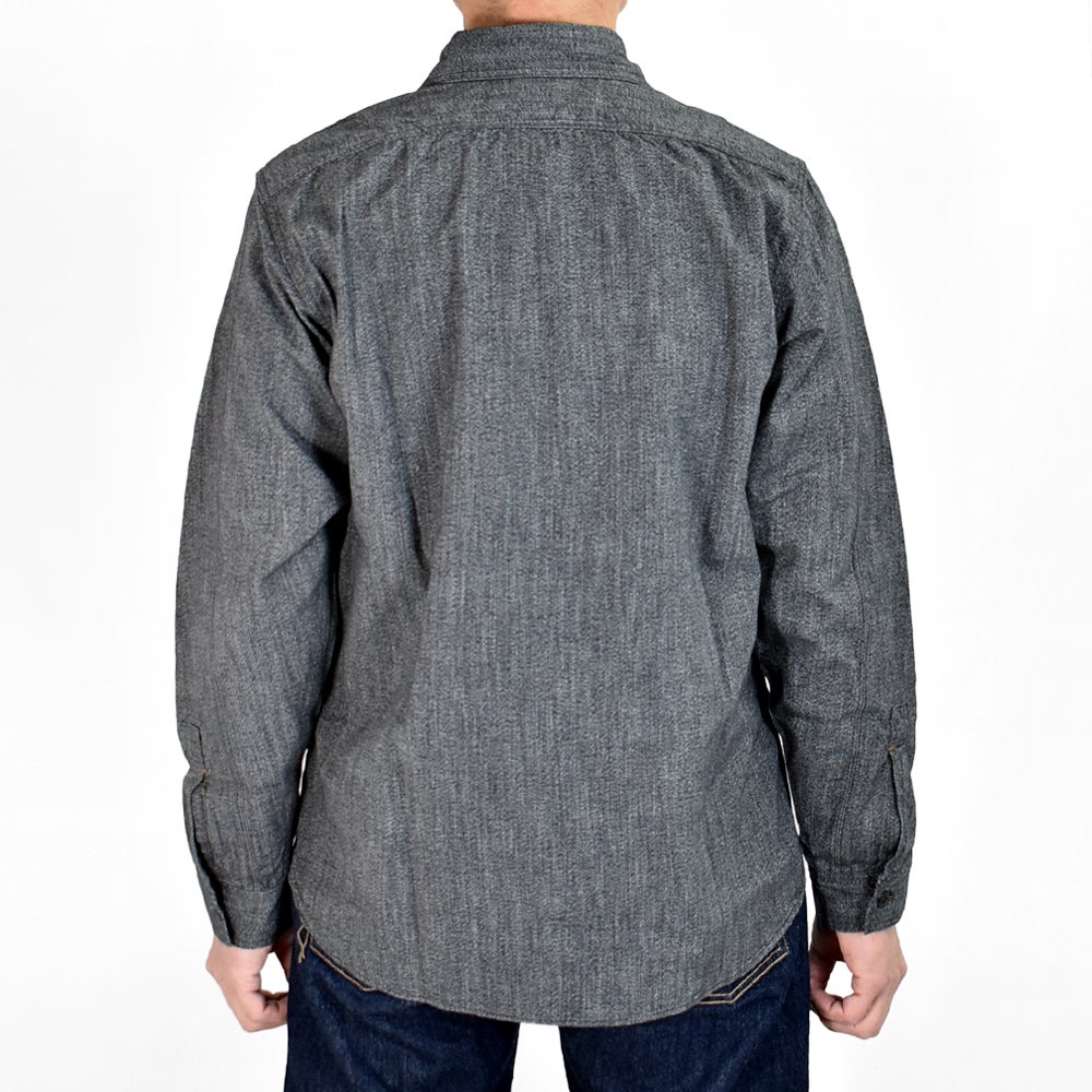 フリーホイーラーズ (FREEWHEELERS) -NEAL- SHIRT 1926 STYLE WORK CLOTHING Vintage Style Grained Chambray BLACK PEPPER CHAMBRAY ニールシャツ 長袖ワークシャツ シャンブレーシャツ 2613103