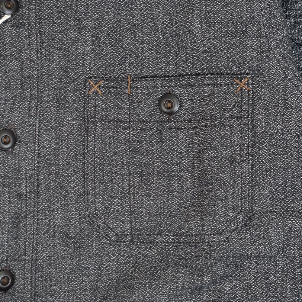 フリーホイーラーズ (FREEWHEELERS) -NEAL- SHIRT 1926 STYLE WORK CLOTHING Vintage Style Grained Chambray BLACK PEPPER CHAMBRAY ニールシャツ 長袖ワークシャツ シャンブレーシャツ 2613103
