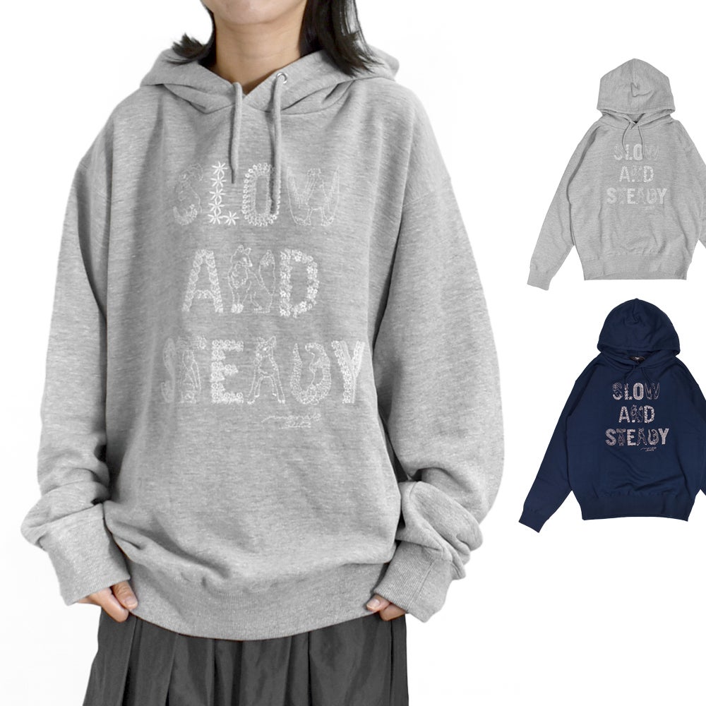 マーブルシュッド (marble SUD) EMB SLOW フーディー 刺繍 パーカー 01GF020194