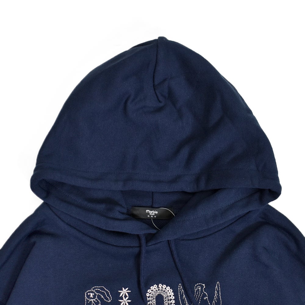 マーブルシュッド (marble SUD) EMB SLOW フーディー 刺繍 パーカー 01GF020194