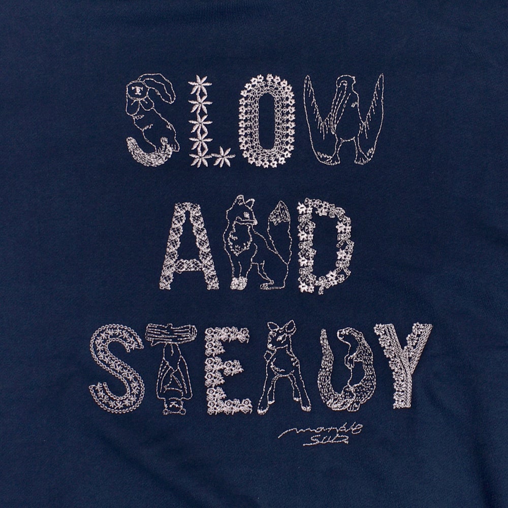 マーブルシュッド (marble SUD) EMB SLOW フーディー 刺繍 パーカー 01GF020194