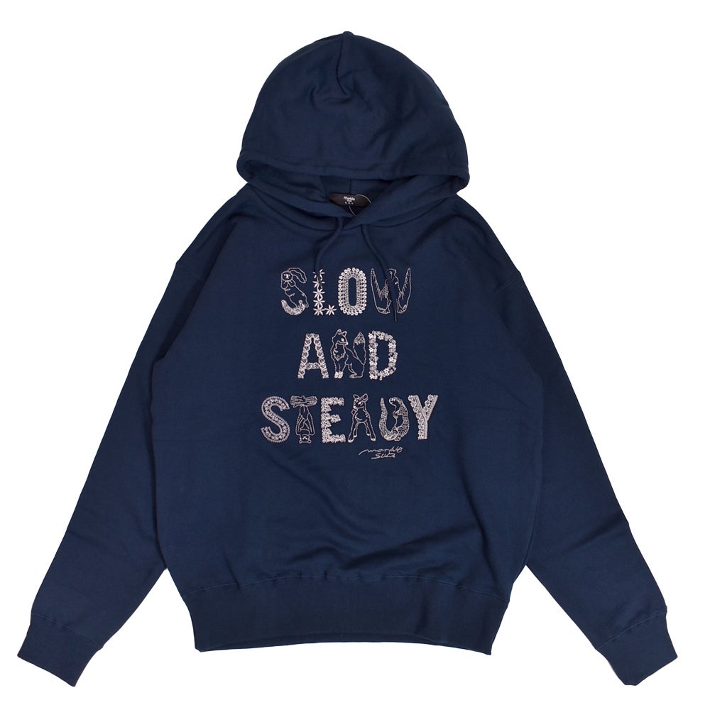 マーブルシュッド (marble SUD) EMB SLOW フーディー 刺繍 パーカー 01GF020194 59.NAVY