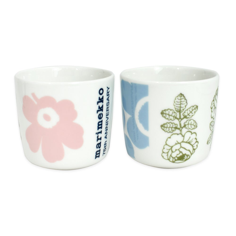 マリメッコ (marimekko) 【日本限定】75th Anniversary コーヒーカップセット（ハンドルなし）200ml 75周年記念 食器 2個セット ギフトボックス ペア 52269-4-76345 52269476345 10.マルチカラー