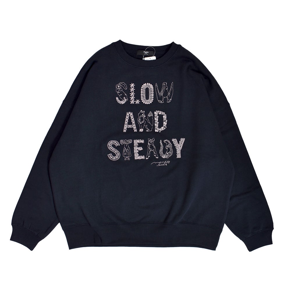 マーブルシュッド (marble SUD) EMB SLOW LONG SWEAT 刺繍 長袖 トレーナー 01GF020193 59.NAVY