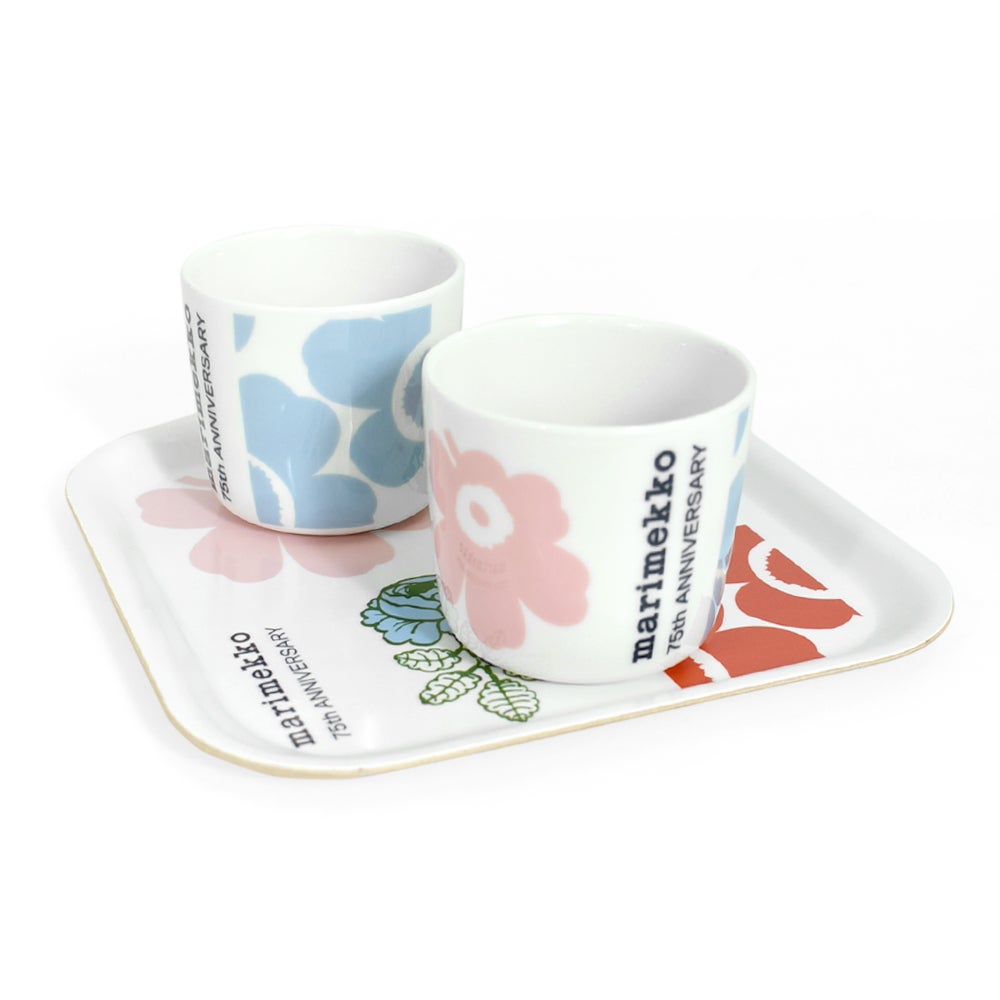 マリメッコ (marimekko) 【日本限定】75th Anniversary トレイ 20×20cm 75周年記念 食卓用トレー お盆 52269-4-76366 52269476366