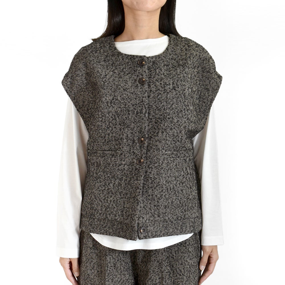 ケレン (KELEN) EDNA BACK SLIT TWEED GILET ベスト ジレ LKL26FBL2323