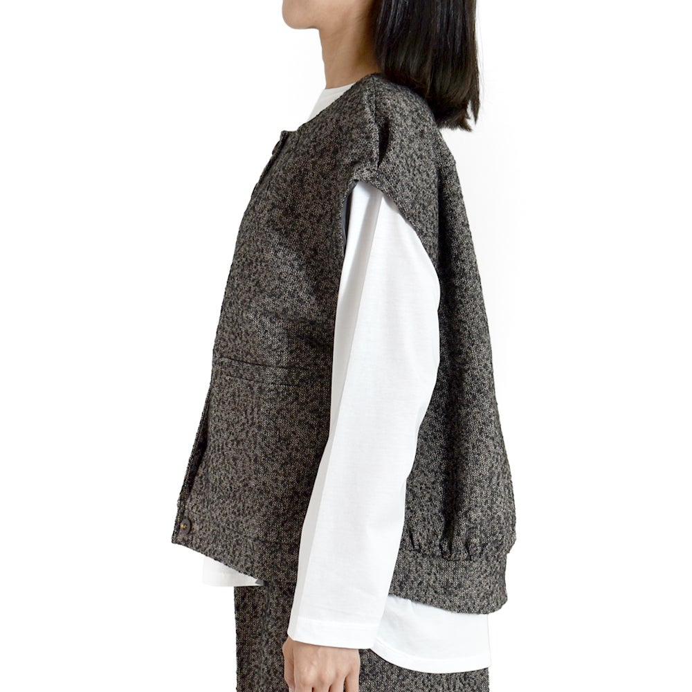 ケレン (KELEN) EDNA BACK SLIT TWEED GILET ベスト ジレ LKL26FBL2323