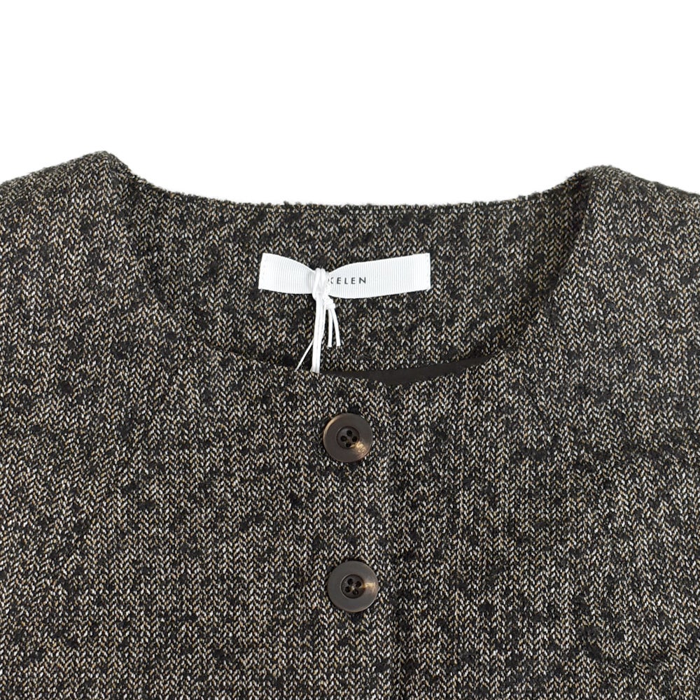 ケレン (KELEN) EDNA BACK SLIT TWEED GILET ベスト ジレ LKL26FBL2323