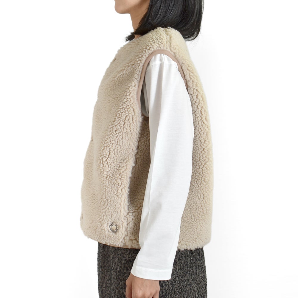 オーチバル/オーシバル (ORCIVAL) ボアフリース ノーカラーベスト ROUND NECK VEST OR-A0742BFF