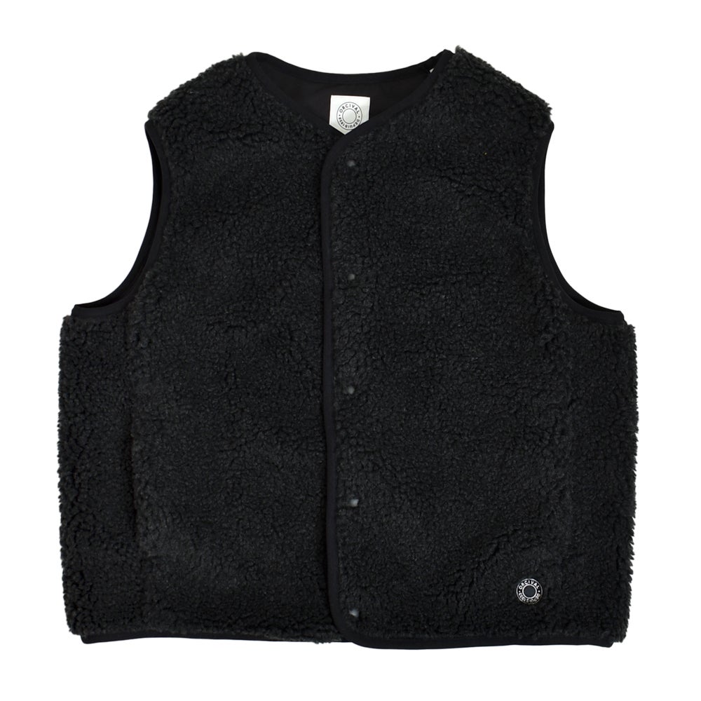 オーチバル/オーシバル (ORCIVAL) ボアフリース ノーカラーベスト ROUND NECK VEST OR-A0742BFF STEEL