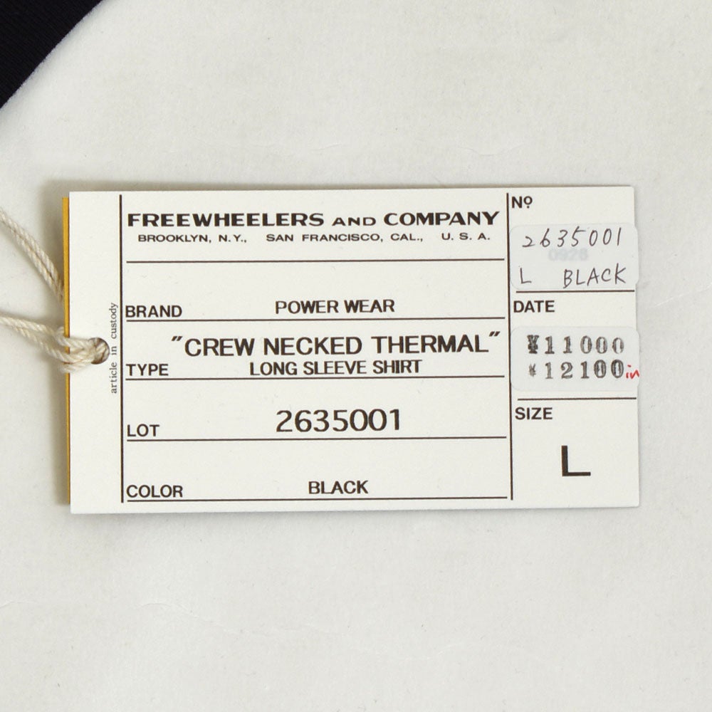 フリーホイーラーズ (FREEWHEELERS) -CREW NECKED THERMAL- LONG SLEEVE SHIRT 1950s STYLE UNDERWEAR ワッフルニット 長袖サーマルTシャツ ロンT 2635001