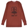 フリーホイーラーズ (FREEWHEELERS) -TOMCATS- CREW NECKED THERMAL LONG SLEEVE SHIRT ワッフルニット 長袖プリントサーマルTシャツ ロンT 2635002