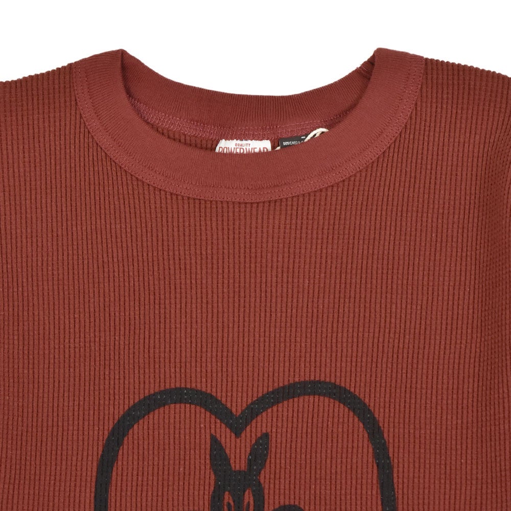 フリーホイーラーズ (FREEWHEELERS) -TOMCATS- CREW NECKED THERMAL LONG SLEEVE SHIRT ワッフルニット 長袖プリントサーマルTシャツ ロンT 2635002