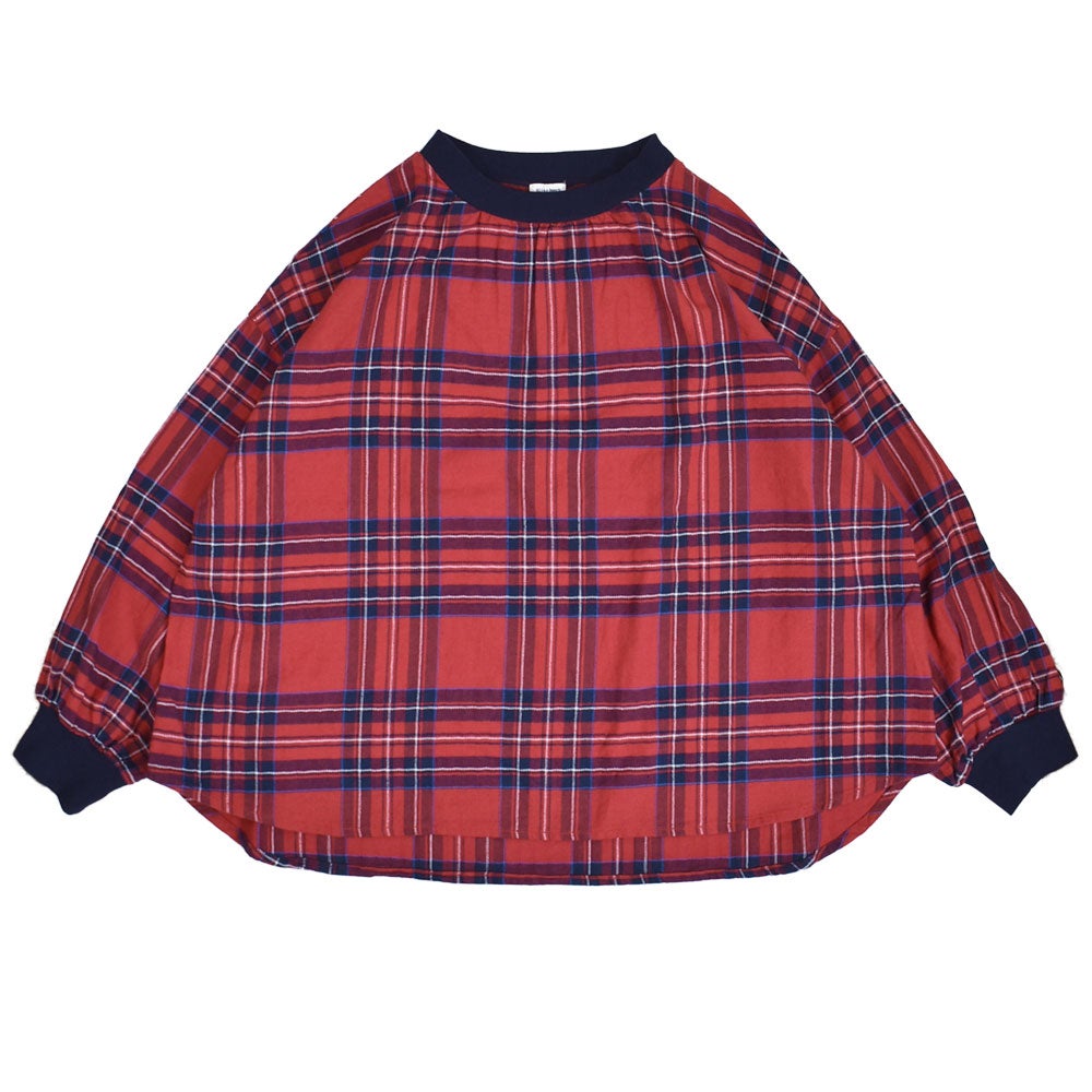 ブリスバンチ (Bliss bunch) RIB使いワイドPO 長袖プルオーバー ロンT チェック柄 K768-339 2-1.RED CHECK