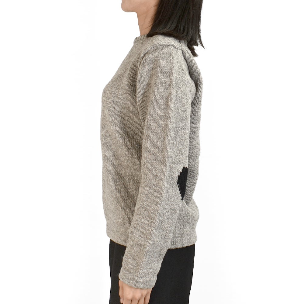 ポンデシャロン (PONT DE CHALONS) ペルーニットハートパッチ無地PO PERUVIAN KNIT HEART PATCH PULLOVER セーター 22650112